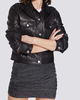JUSTE LEATHER TRUCKER JACKET image number null